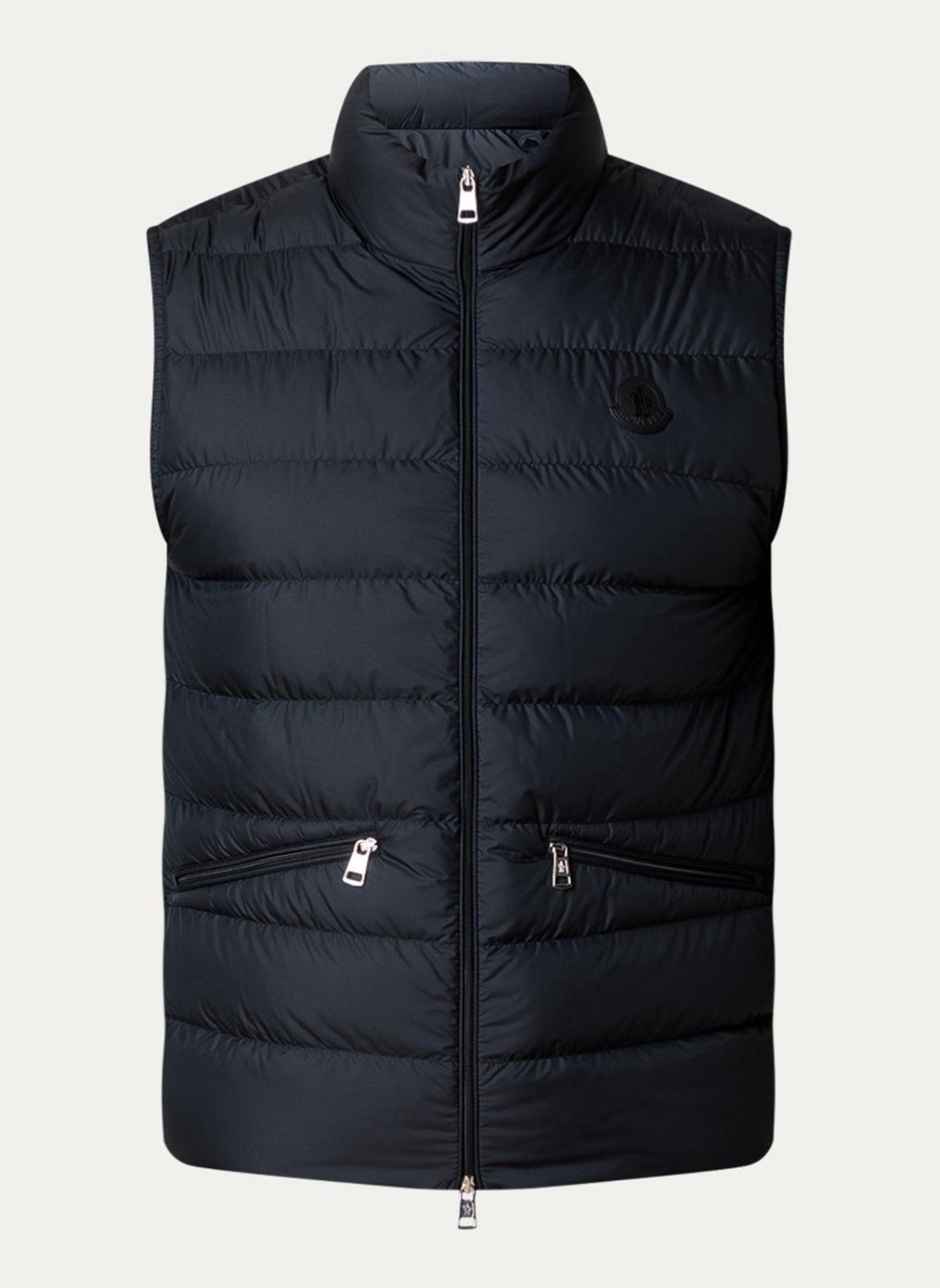 P118 Moncler Black Logo Bodywarmer Navy