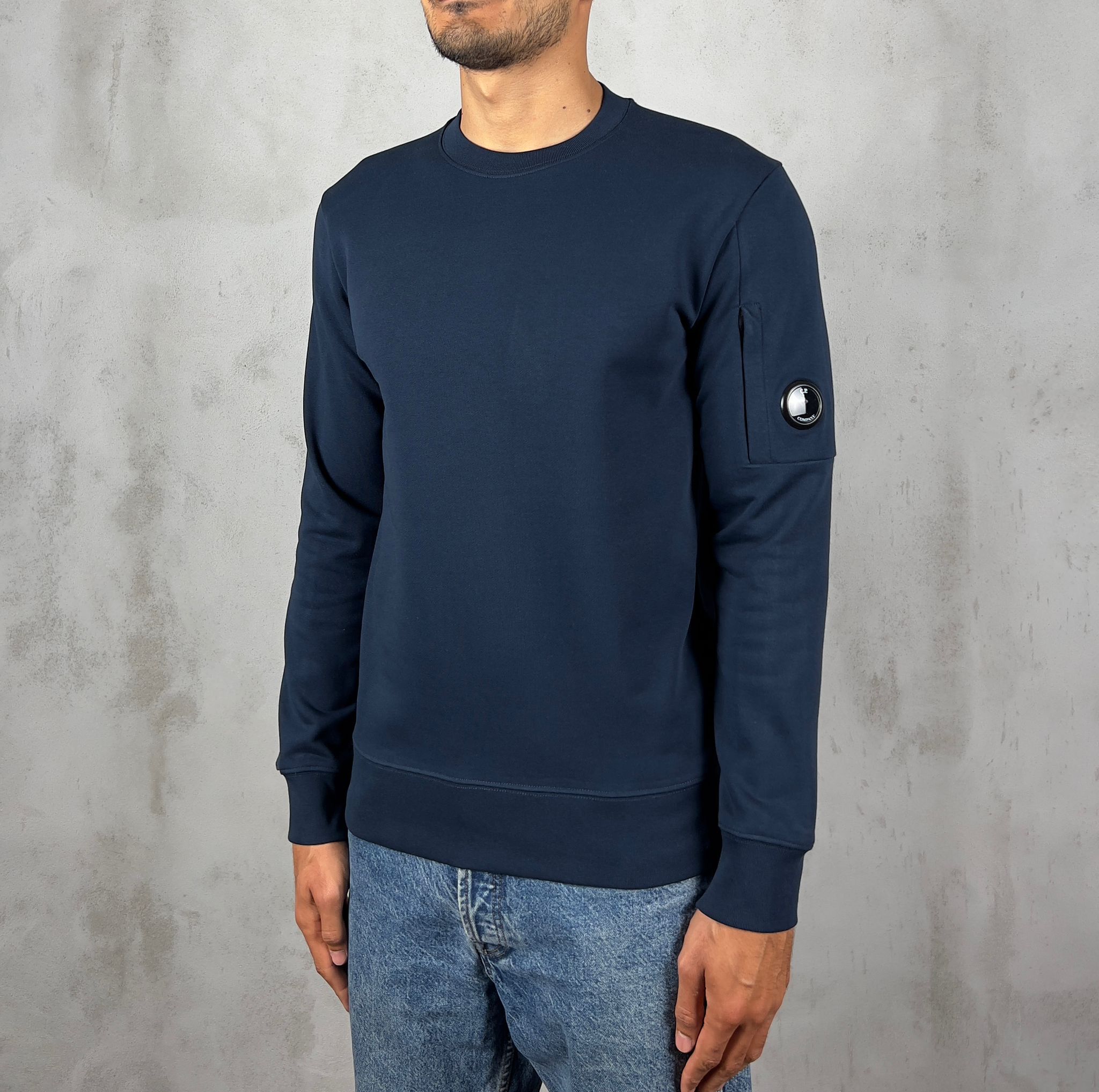 P26 C.P. Company Lens Sweater Navy Blue
