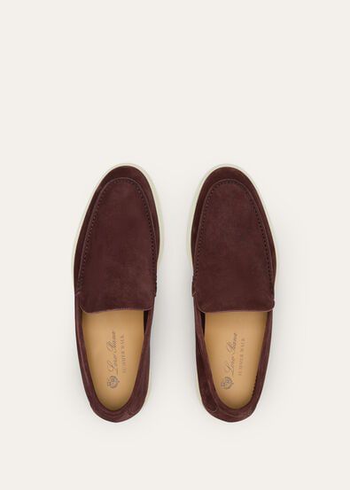 P490 Loro Piana Summer Walk Loafers Dark Maroon 3