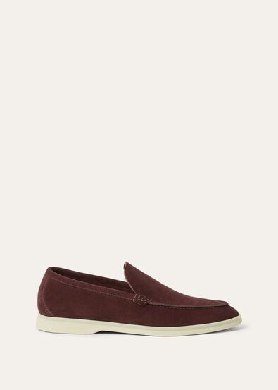 P490 Loro Piana Summer Walk Loafers Dark Maroon 5